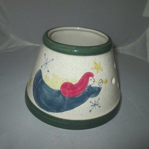 5/$30 Candle Topper Candle Shade Heralding Angels Hunter Green Blue Yellow rose